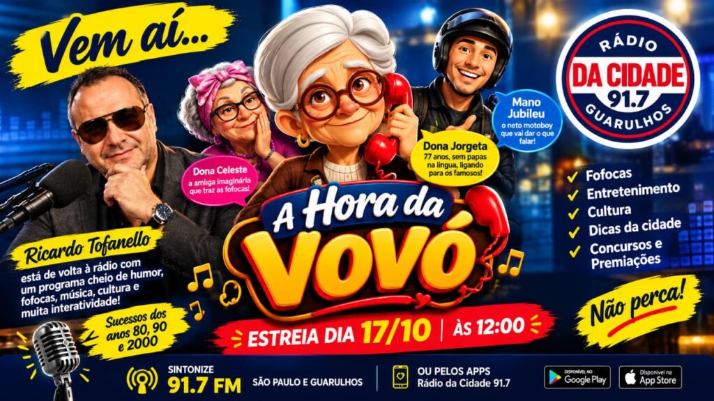 Dona Jorgeta volta ao rádio com Ricardo Tofanello na Rádio da Cidade 91.7